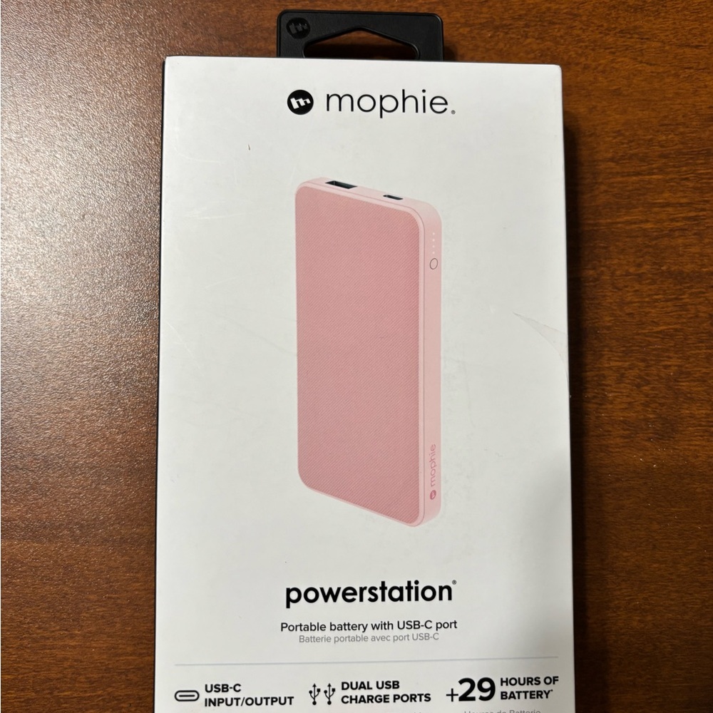 New Mophie Powerstation Pink Portable Charger with USB-C